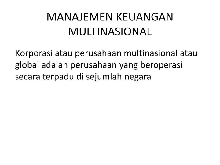 manajemen keuangan multinasional