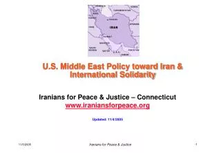 U.S. Middle East Policy toward Iran &amp; International Solidarity