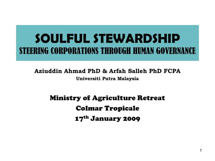 soulful stewardship steering corporations through human governance