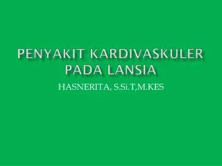 penyakit kardivaskuler pada lansia