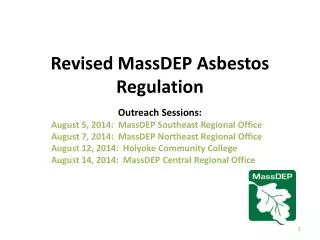 Revised MassDEP Asbestos Regulation