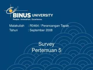 survey pertemuan 5