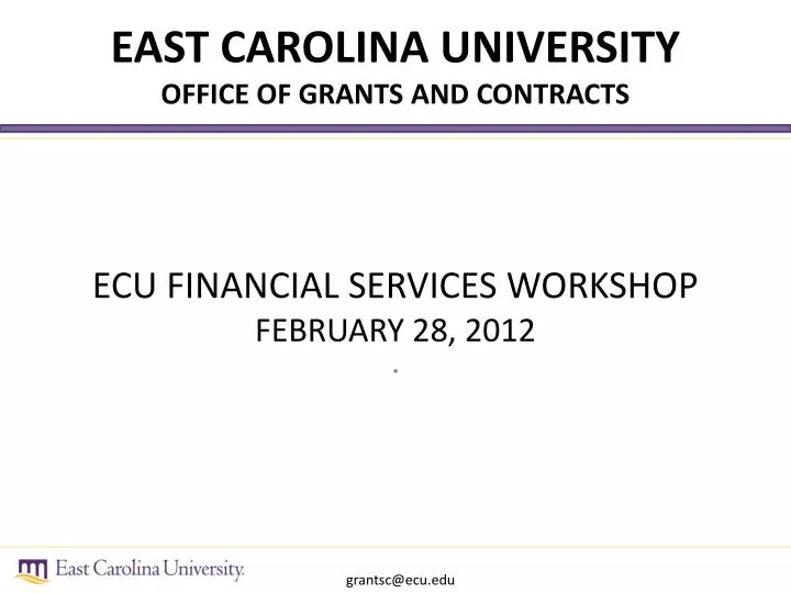 ecu financial services workshop february 28 2012