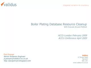 Boiler Plating Database Resource Cleanup With Execute Around Method ACCU London February 2009