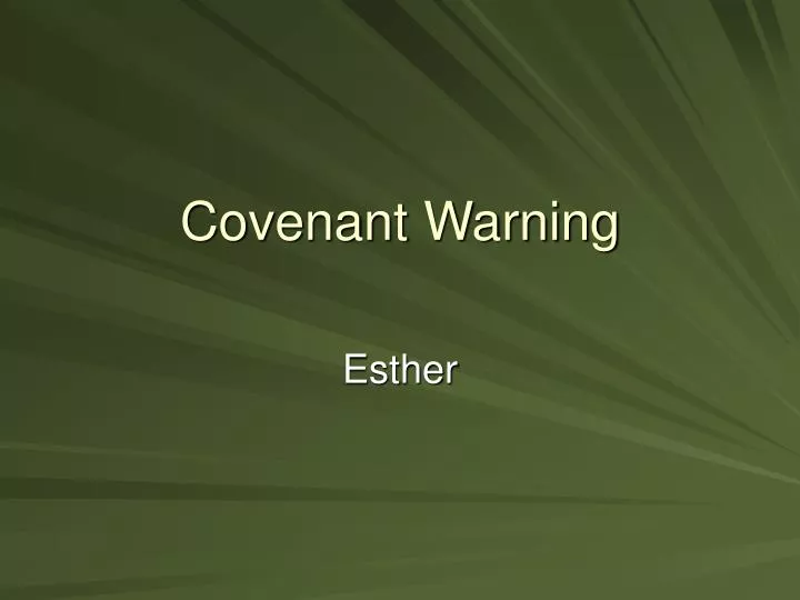 covenant warning
