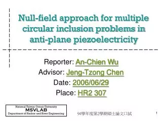 Null-field approach for multiple circular inclusion problems in anti-plane piezoelectricity