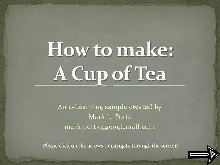 how to make a cup of tea