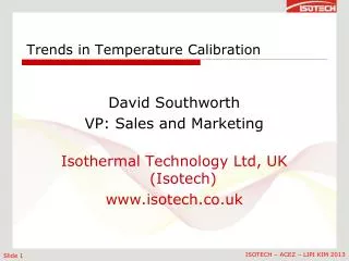 Trends in Temperature Calibration