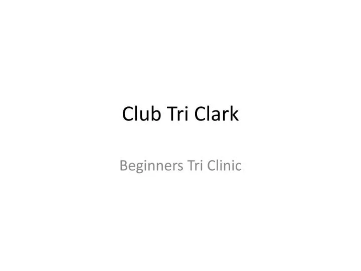 club tri clark