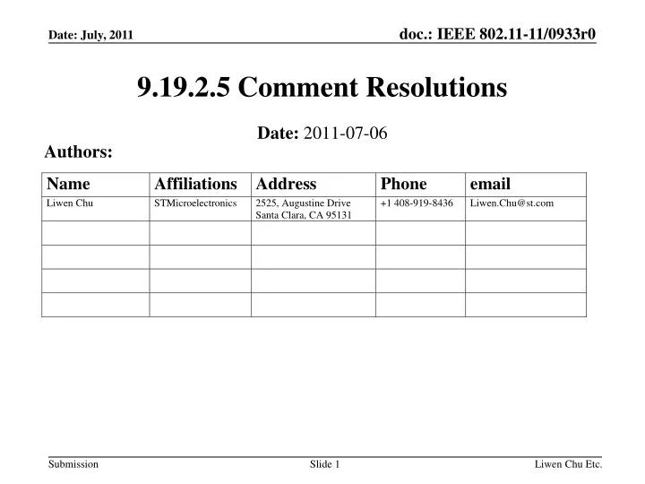 9 19 2 5 comment resolutions