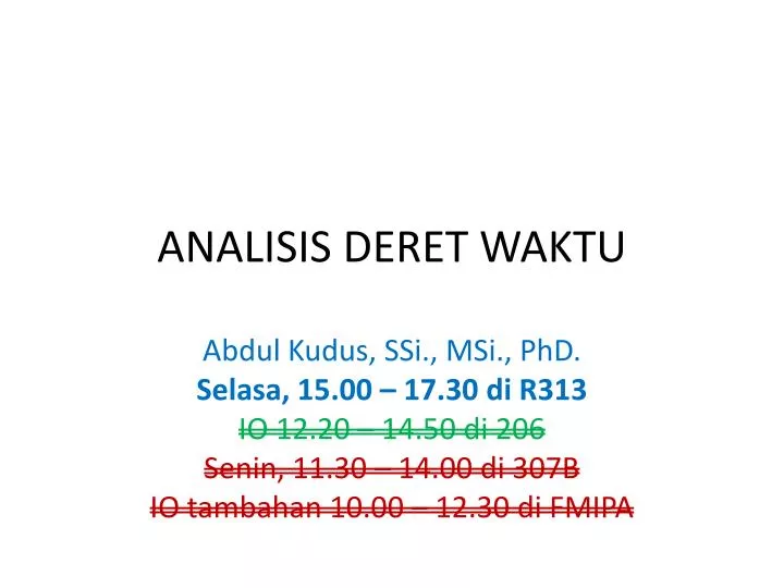 analisis deret waktu