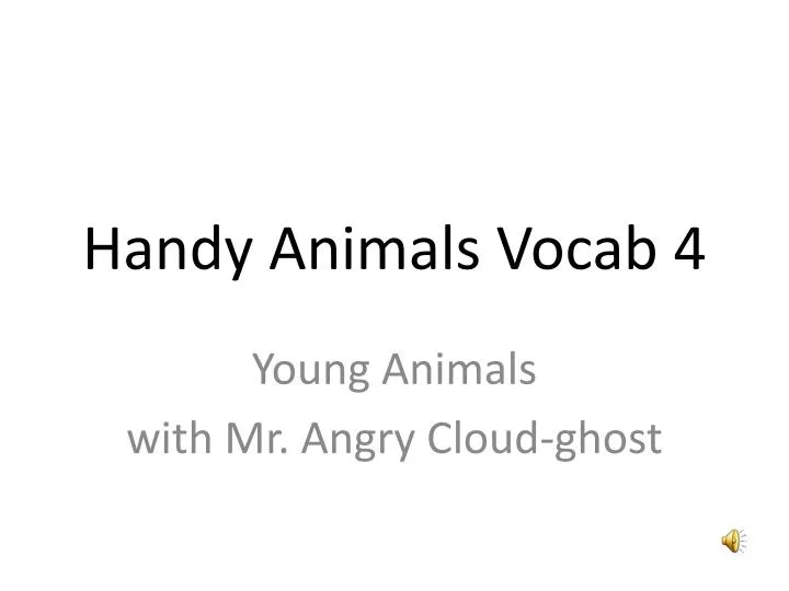 handy animals vocab 4