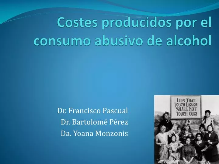 costes producidos por el consumo abusivo de alcohol