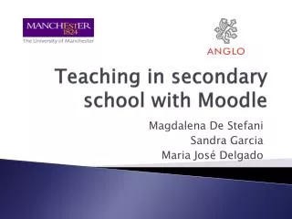 Teaching in secondary school with Moodle