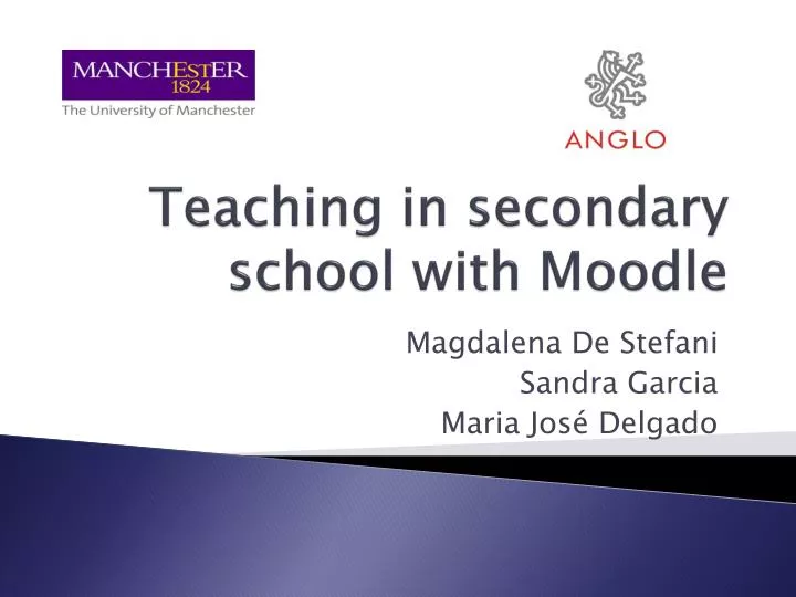 teaching in secondary school with moodle