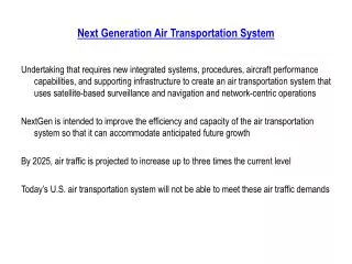 next generation air transportation system