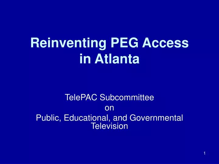 reinventing peg access in atlanta