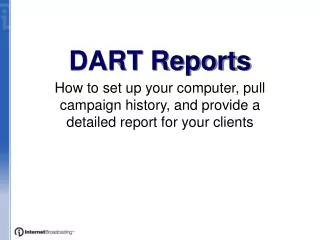 DART Reports