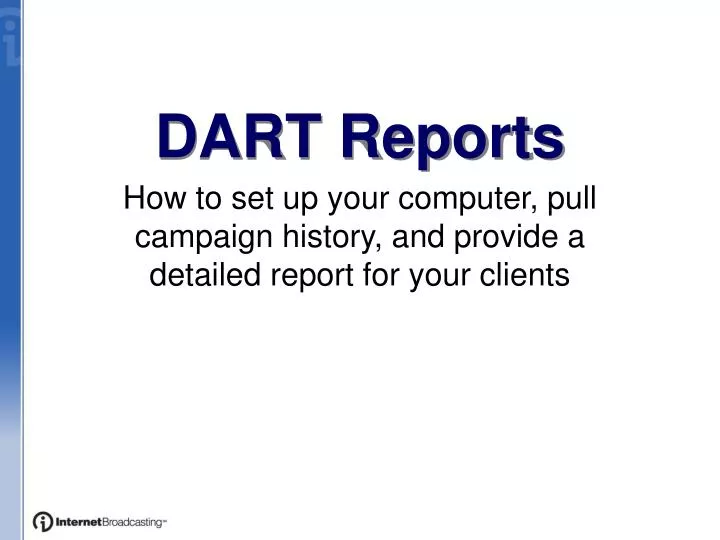 dart reports