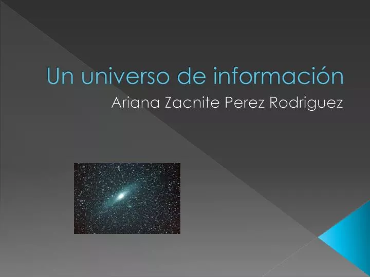 un universo de informaci n