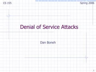 Denial of Service Attacks