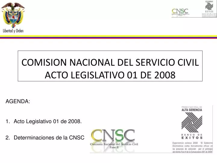 comision nacional del servicio civil acto legislativo 01 de 2008