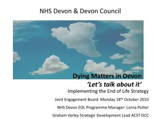 NHS Devon &amp; Devon Council