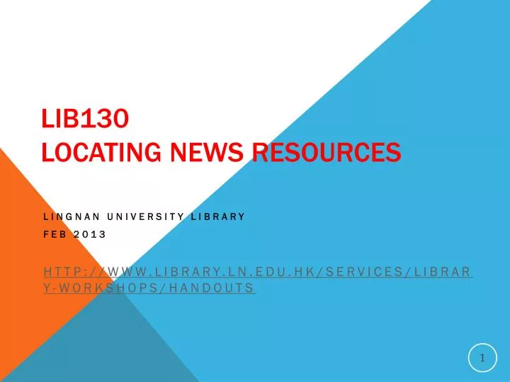 lib130 locating news resources