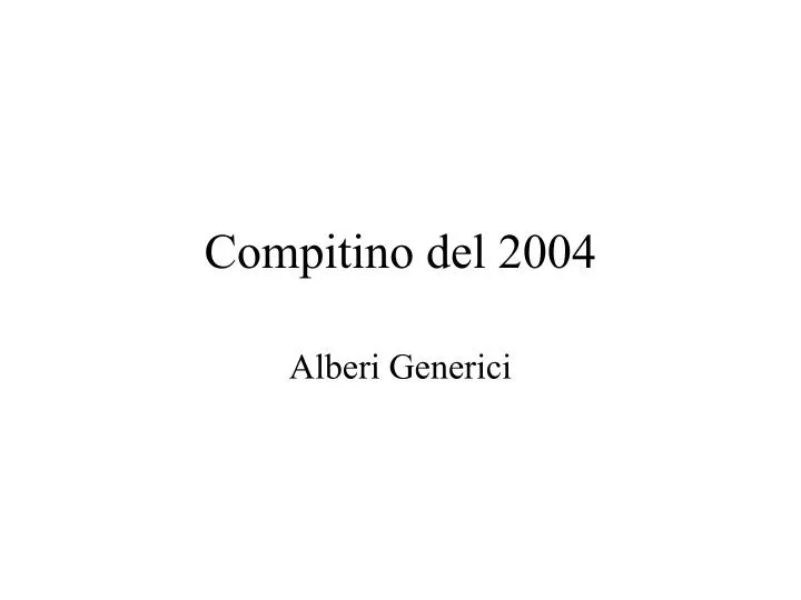 compitino del 2004