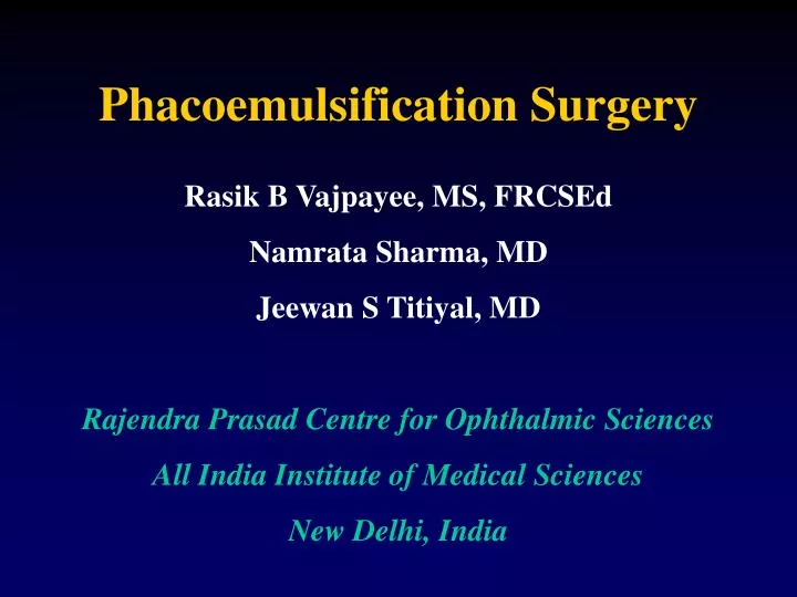 phacoemulsification surgery