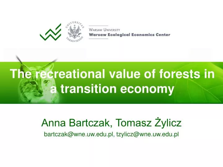 the recreational value of forests in a transition economy