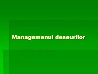 managemenul deseurilor