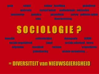 s o c i o l o g i e