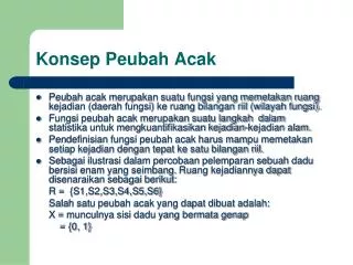 konsep peubah acak