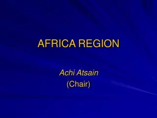 AFRICA REGION