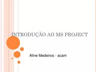 introdu o ao ms project
