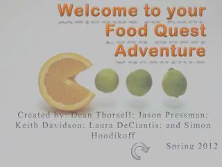 Welcome to your Food Quest Adventure