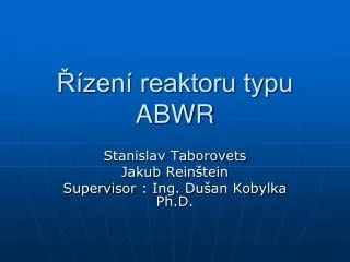 zen reaktoru typu abwr