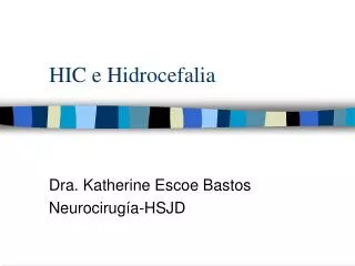 hic e hidrocefalia