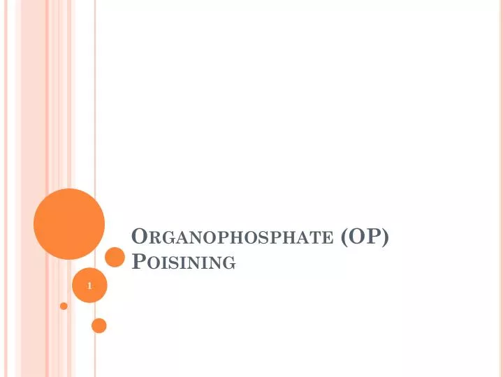 organophosphate op poisining