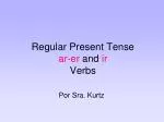 Regular Present Tense ar-er and ir Verbs - slide 1