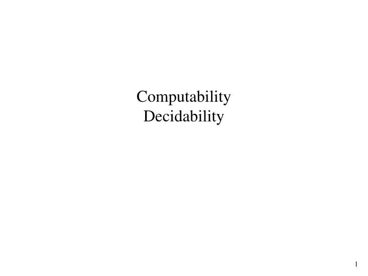 computability decidability