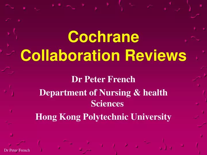 cochrane collaboration reviews