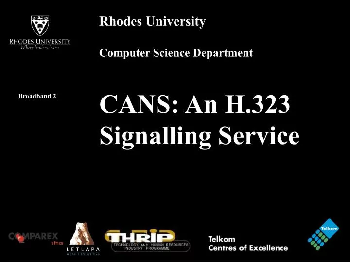 cans an h 323 signalling service