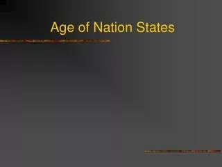Age of Nation States