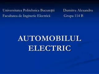 automobilul electric