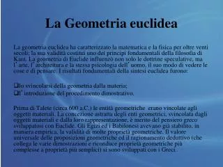 la geometria euclidea