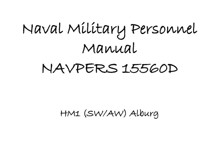 naval military personnel manual navpers 15560d