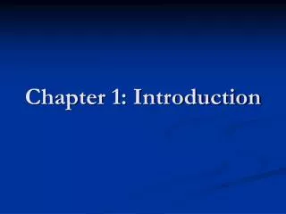 Chapter 1: Introduction