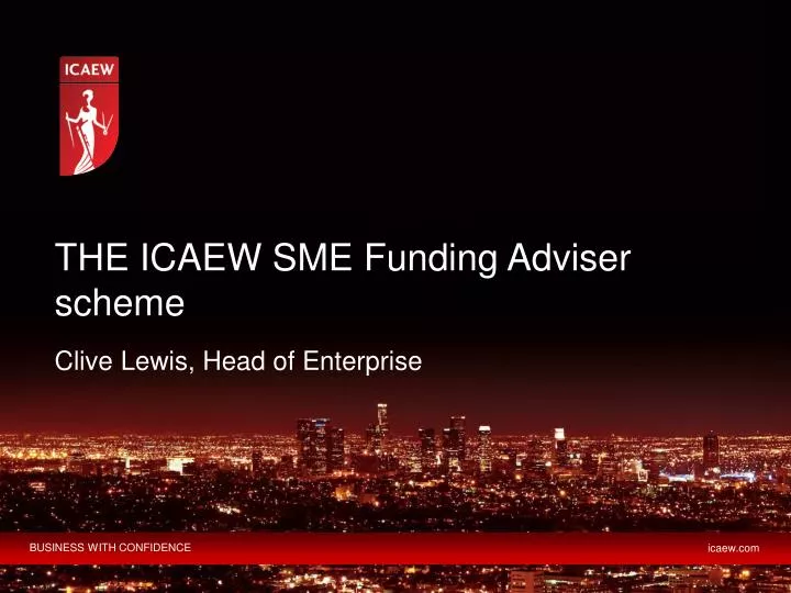 the icaew sme funding adviser scheme